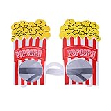 PRETYZOOM Popcorn Shape Glasses Novelty Funny Eyeglasses Party Sunglasses Eyewear for Carnival Masquerade Trick Party Costume Props
