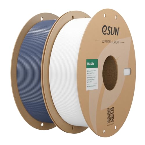 eSUN PLA Filament 2KG, 3D Printer Filament PLA, Grey and Cold White
