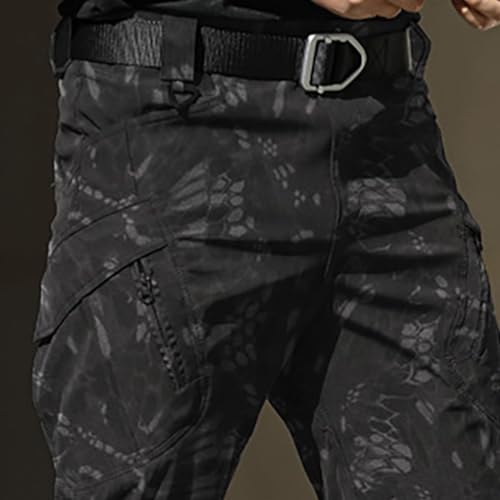 Pantalon de combat coupe droite CHUNOTU avec poches cargo multifonctions - 2