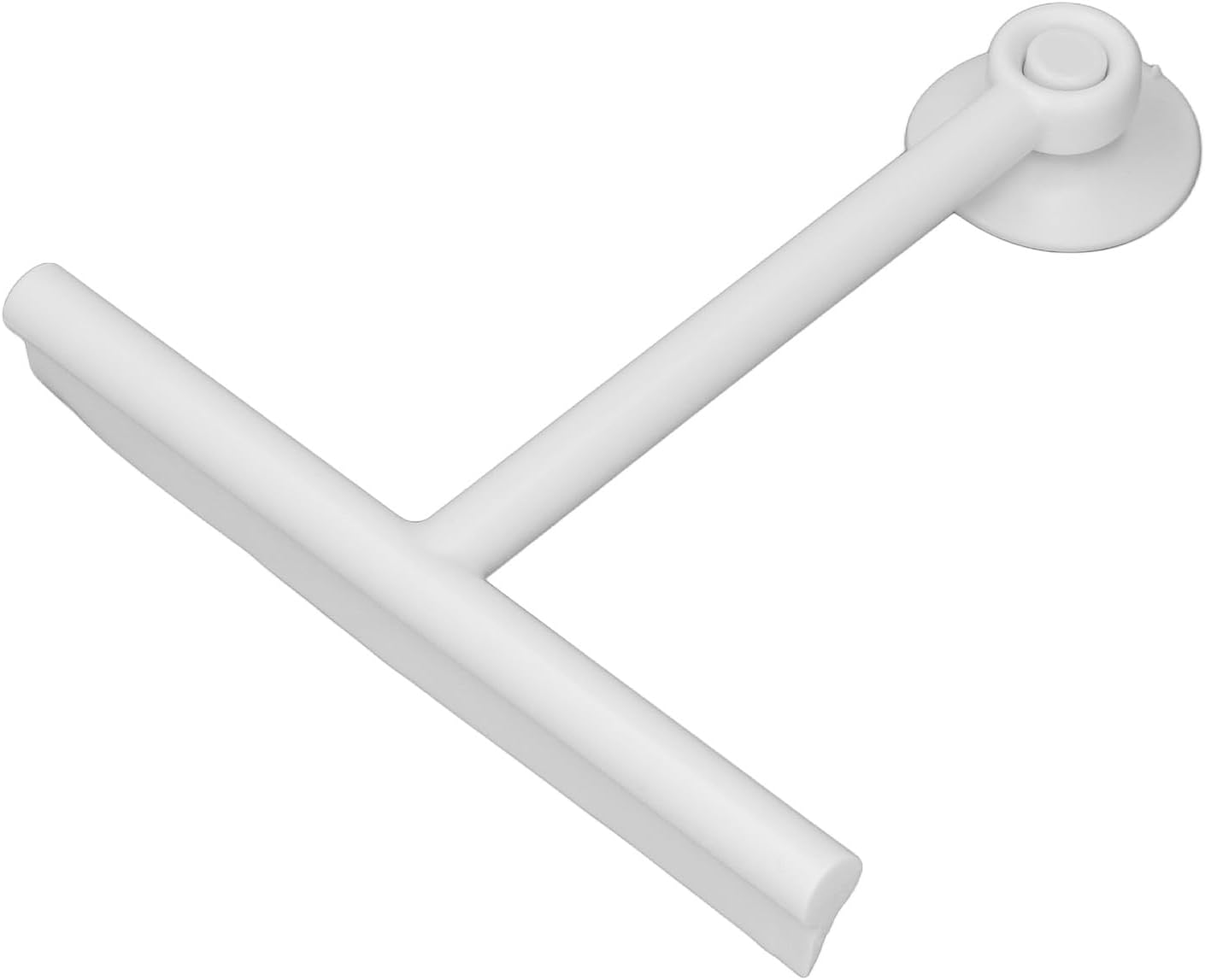 Shower Squeegee White Shower Squeegee with Suction Cup SqueegeeShower with Suction Cup Premium Soft Silicone Multi Purpose Reusable Window for Glass Bathro (White)