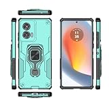 YUXING Cover Motorola Edge 50 Fusion – Custodia Anticaduta, Airbag Quattro Angoli, Magnete Anello Supporto 360°, Protezione Elevata, Design Antiscivolo-Verde