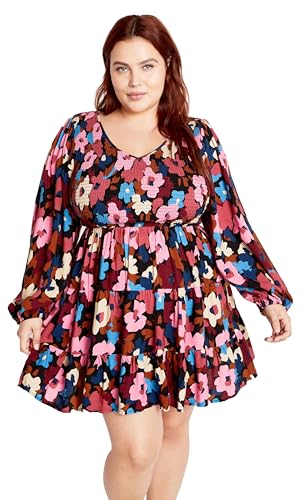 City Chic Women's Plus Size Jemma Mini Print Dress
