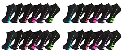 Preisvergleich Produktbild AlbTrade Damen Sneaker Socken Baumwolle schwarz (35 / 38, Schwarz 24x)
