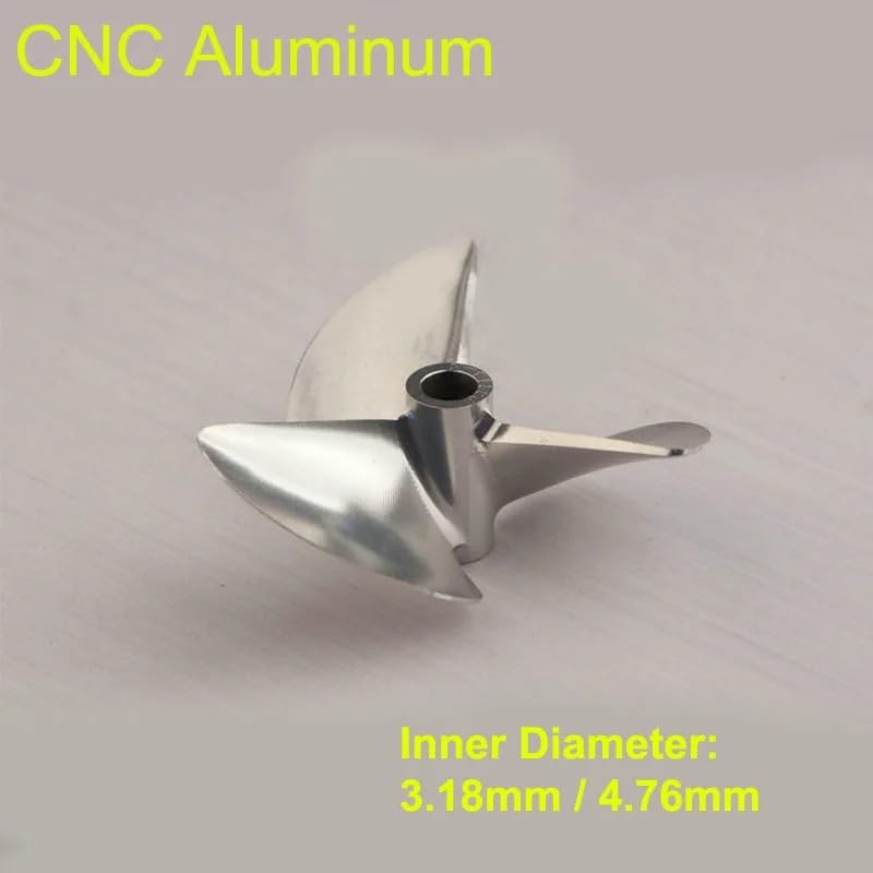 1 st RC Boot 3 Blade Propeller Aluminium CNC Peddel 3.18/4.76mm CW CCW