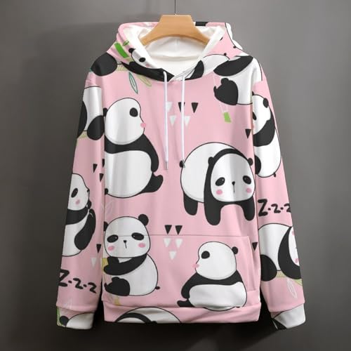 Sweats à capuche panda mignon le cadeau idéal unisexe taille S pour vos proches - 4