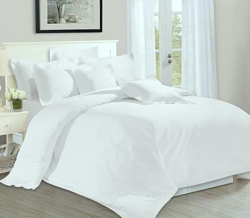 Sapphire Textile 800 Thread Count Luxurious Oxford Duvet Cover Set With Pillowcases 100% Pure Egyptian Cotton Single Double King Super King Bedding Set (White, Double) - Image 6