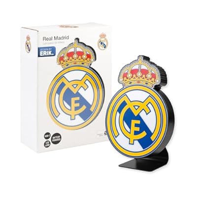 Grupo Erik Real Madrid Niño Regalos | Lámpara Real Madrid 3D | Fútbol Lámpara Regalo | Regalos para Niños | Producto Oficial | Ya disponible en tu tienda friki favorita! En mundofriki.es!