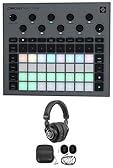Audiosavings Bundle: Novation Circuit Rhythm Beatmaking Sampler Groovebox/Drum Machine/Sequencer Bundle with Rockville PRO-M50 Studio Headphones w/Detachable Coil Cable, Case+Extra Ear Pad (2 Items)