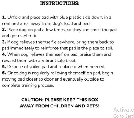 Vibrant Life XXXL Training Pads, 28" x 44", 50 Count