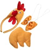 como hacer una cresta de gallina para disfraz 8 SAFIGLE Juego De Diadema De Pollo Sombrero De Gallina Accesorio De Fiesta Para Cosplay