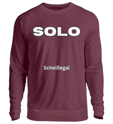 Sweat Solo Scheißegal pull EVJF bordeaux XS le cadeau souvenir parfait pour fête Malle Party