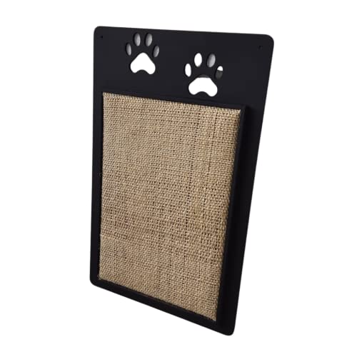 Arranhador Para Parede Para Gatos Feito De Madeira e Sisal Cor Preta