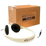 Soundnetic Budget Headphones 10 Pack Stereo Headphones with Leatherette Pads