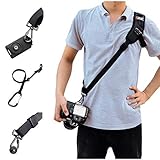 SUPRBIRD Kameragurt Schnellverschluss Neopren Schwarz Kamera Tragegurt Schultergurt Gurt für Canon Nikon Sony Fujifilm Olympus DSLR SLR