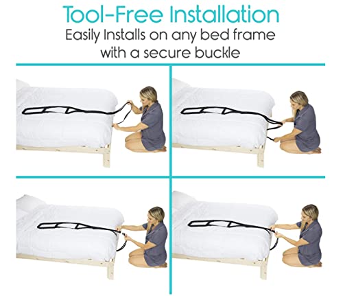 Vansun Kangwell Bed Ladder Assist With 3 Thickened Handle, Pull Up Assist Device With Handle Strap,Rope Ladder, Sitting, Sit Up Hoist For Elderly,Senior, Injury Recovery Patient, Pregnant #TOP5