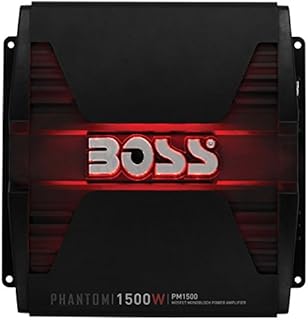 BOSS Audio Systems PM1500 Monoblock Car Amplifier - 1500 Watts, 2/4 Ohm Stable, Class A/B, Mosfet Power Supply, Great for Subwoofers