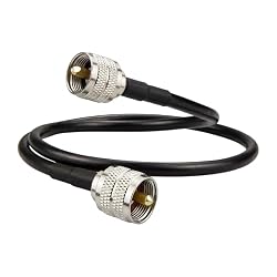 Boobrie UHF Male PL259 Cable 1.64ft Upgraded BMR200 UHF Male to Male PL-259 Jumper Cable Low Loss CB Coax Extension Cable for Ham Radio, CB Radio