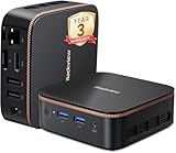 ✅[ Compact, Ultra-Light & VESA Mountable] Measuring just 10 x 10 x 3.5 cm and weighing a mere 265g (lighter than a water bottle!), the Blackview MP20 Mini PC occupies minimal space (0.32L). The included VESA mount enables clean, discreet installation...