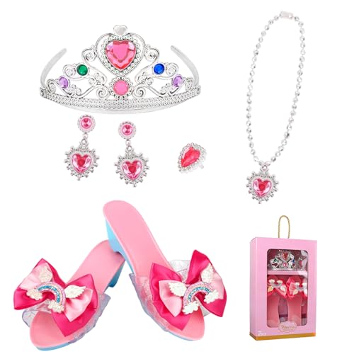 Coffret de Bijoux de Princesse de 5 Pièces pour Filles