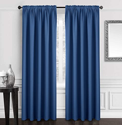 Dreaming Casa Solid Blackout Curtain for Bedroom 96 Inches Long Draperies Window Treatment