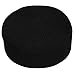 TheKufi® Black Muslim Kufi Cap Padded Rounded-top Straight-Stitch Design Islamic Wardrobe Prayer Hat (XXL- 24