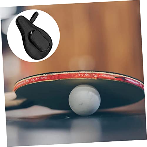 Funda para raquetas de ping pong portatil y bolsa organizadora negra 4