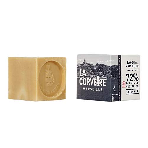 Natural Cube Pure Vegetable Oil Soap- Castile Soap- La Corvette Marseille Soap- Savon de Marseille- 200G