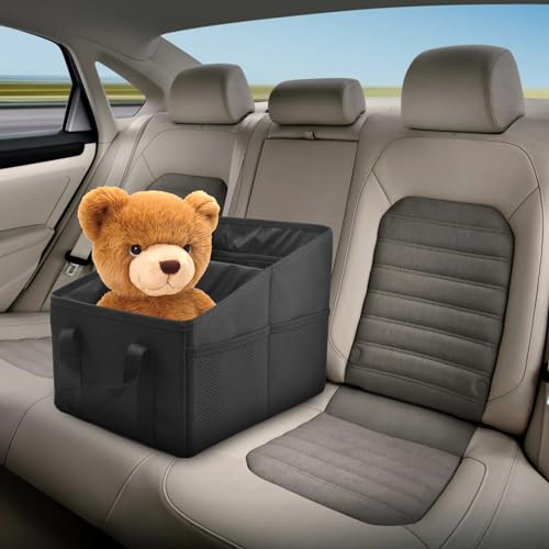 Naseom Organizador de Asiento de Coche, 30L Organizador de Almacenamiento de Coche para Asiento de Pasajero, Plegable Organizador Maletero Coche para Ropa, Juguetes y Suministros de Oficina (Negro) - imagen 7