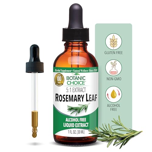 Image of Botanic Choice - Rosemary Leaf Liquid Extract - Alcohol Free, Gluten Free - Fast Acting Supplement Drops - Easy to Use Dropper - 1 Fluid Ounce