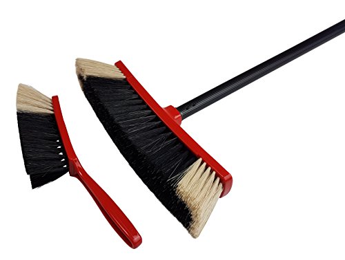 Stubenbesen mit Stiel + Handfeger