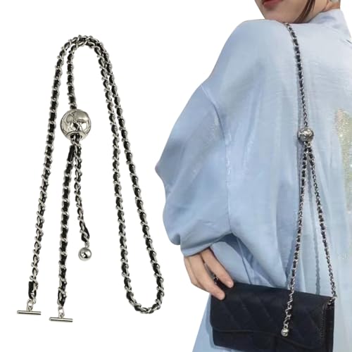 Image of Jiesinlov Purse Chain Adjustable Shoulder Strap with Small Metal Ball Replacement Transformation Crossbody Handbag