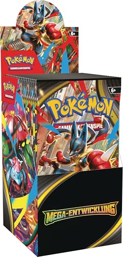 Pokémon-Sammelkartenspiel: Boosterpack-Display Mega-Entwicklung (enthält 18 Boosterpacks)