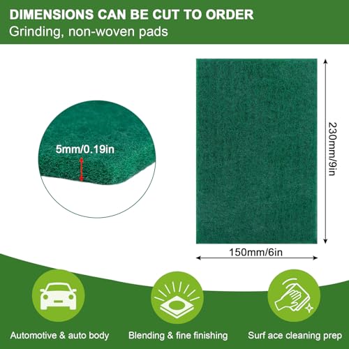 10 Stück Sanding Fleece Pads 150x230mm Set, Körnung 3000/1500/1000/800/600 Schleifwolle Pads Schleifpapier für Schleifvlies Metall Holz Edelstahl Polieren Reinigungsvlies
