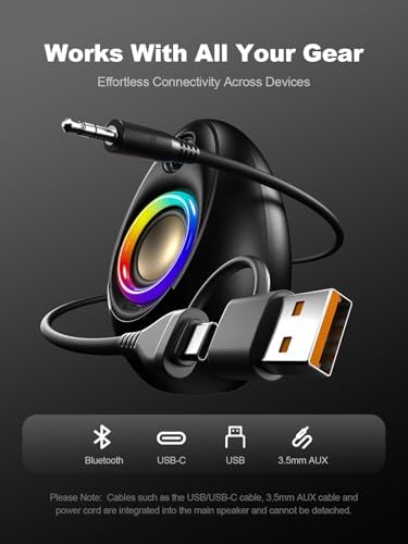 Miniatura 4 de Bluedee Altavoces de computadora 2.1 con subwoofer y RGB