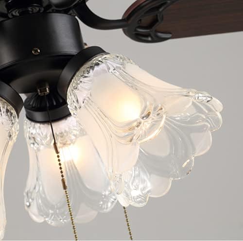 Miniatura 7 de Juego de 4 ventiladores de techo transparentes y esmerilados de alta calidad, pantalla de vidrio de repuesto de estilo transitorio con tamaño