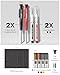 STAGEEK 2PCS Carpenter Pencils with Sharpener, Heavy Duty Woodworking Tools, Mechanical Pencil Set with 26 Refills, Deep Hole Long Nib Marker Pens for Architect Marking with Case (Black, Red)