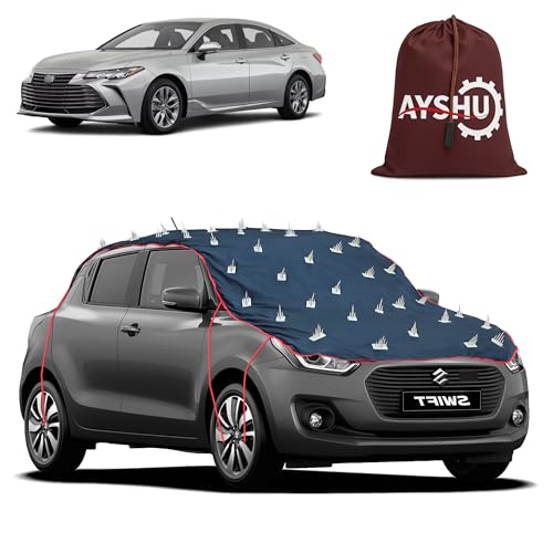 Image of AYSHU Water-Resistant Spike Car Cover for Toyota Avalon - Protects from Dogs, Monkeys, Dust, Sunlight & UV - Full Roof Universal Fit
