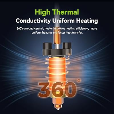 Creality Official K2 Plus Ceramic Heating Block Hotend Kit, Unicorn Quick Swap Nozzle Kit, 350C High Temperature Resistant, All-Metal Integrated Design Kit for Creality K2 Plus 3D Printers