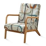 SONNACH Mid-Century Modern Chair Cover,Stretch Accent Chair Slipcovers with Arms,Printed Reading Armchair Covers Washable for Living Room (A)