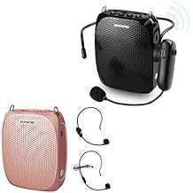 ZOWEETEK Voice Amplifier Wireless Black and Rose Gold