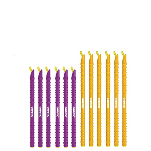 GripStic Bag Sealer – 12-Pack Medium Reusable Bag Clips, Original Airtight & Waterproof Seal for Food Storage, Chips & Kids Snacks