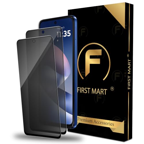 Image of FIRST MART Privacy Tempered Glass for Motorola G37 Power and Moto G37, 2 Pack | Anti-Spy 9H Screen Protector, Edge-to-Edge, Case-Friendly, Scratch Resistant, Bubble-Free