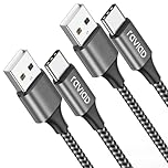 RAVIAD USB C Cable 2M 2Pack, Type C Charger Cable Fast Charging Nylon Braided USB C Charger Cable Compatible with iPhone 16 15 Pro Max, Samsung Galaxy S23 S22 S21 S20 A53, Huawei P40 P30, Google Pixel
