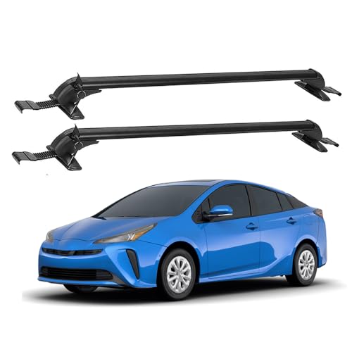 Lockable Cross Bars Roof Rack Fits for Toyota Prius 2015-2022 Without Roof Rails Locked Anti-Theft Aluminum Crossbar Cross Rails Rooftop Cargo Carrier Luggage