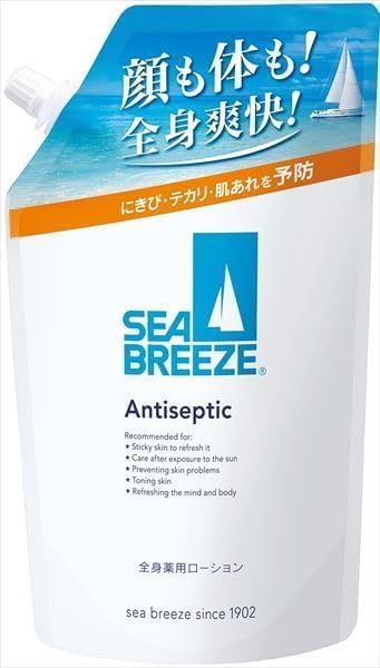 【まとめ買い】シーブリーズ アンティセプティック 全身薬用ローション つめかえ用 1個 制汗 汗対策 ニキビ予防 体臭ケア デオドラント メンズ レディース 医薬部外品 ボディローション 清涼 べたつき防止 スキンケア