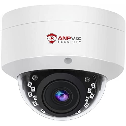 Anpviz 4MP PoE IP Dome Camera with Microphone/Audio, 98ft IR Night Vision | IP Security Camera Outdoor Indoor, IP66 Waterproof, 2.8mm Wide Angle Lens, Not PTZ, NDAA, IPC-D240W-S (U Series)