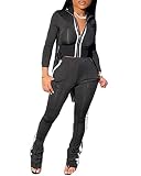 Adogirl Womens Set Two Piece Outfits Sweatsuit Crop Top + Skinny Long Pants Tracksuits Jogging Suits
