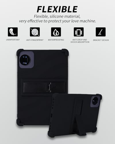 Coque de protection TECLAST P50T 11" en silicone noir antichoc robuste - 2