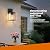 2 Pack Dusk to Dawn Exterior Lighting Fixtures Wall Mount, Sensor Outside Front Porch Lights for House, Outdoor Lantern Lamp, Waterproof Wall Sconce Lights, Black Coach Light for Garage Entryway