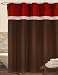 Lush Decor Terra Shower Curtain, 72 X 72 Inches, Red/Chocolate